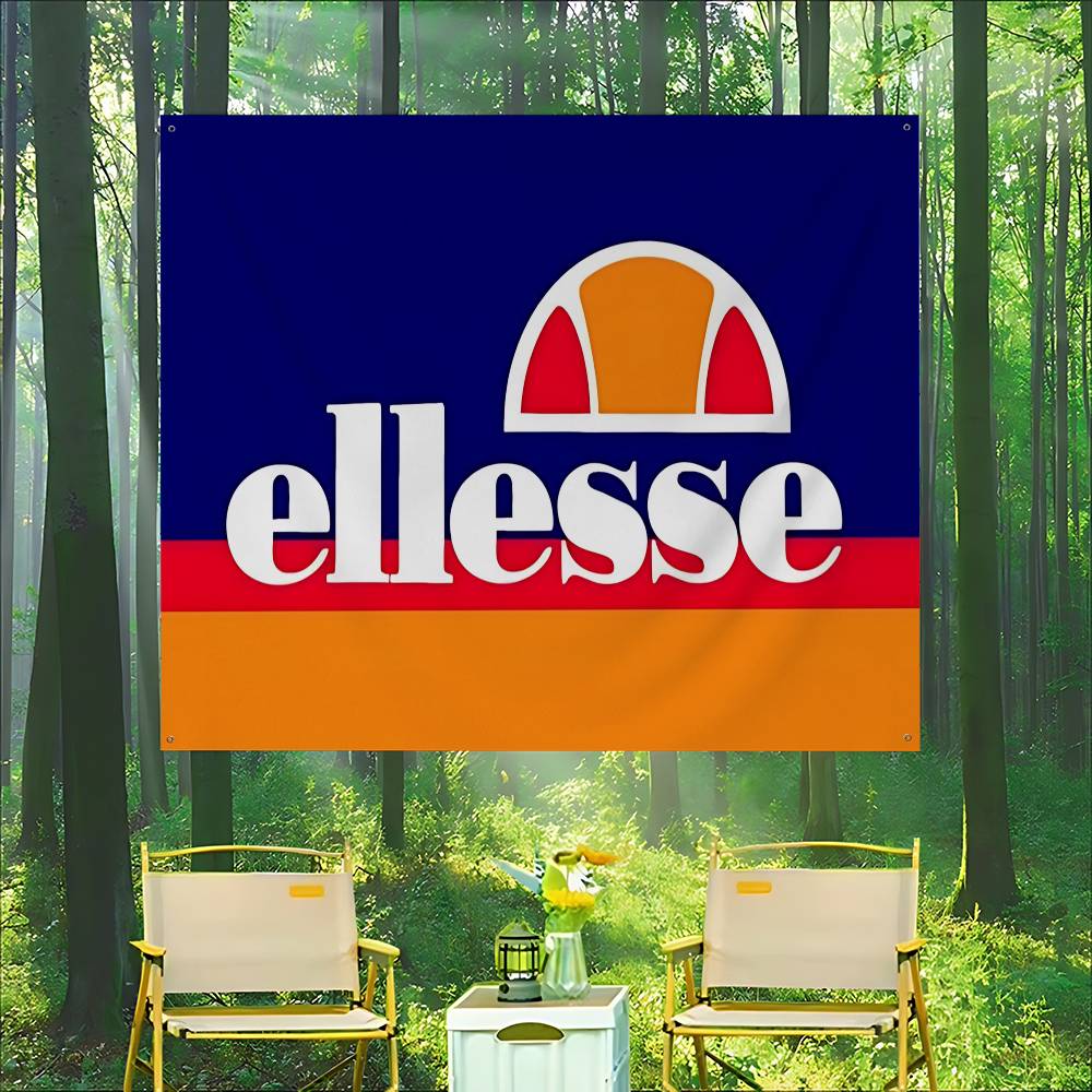 Commercial Printing Company - E-Ellesse Logo Hochwertige Drucktechnik Kommerzielle Werbeflagge