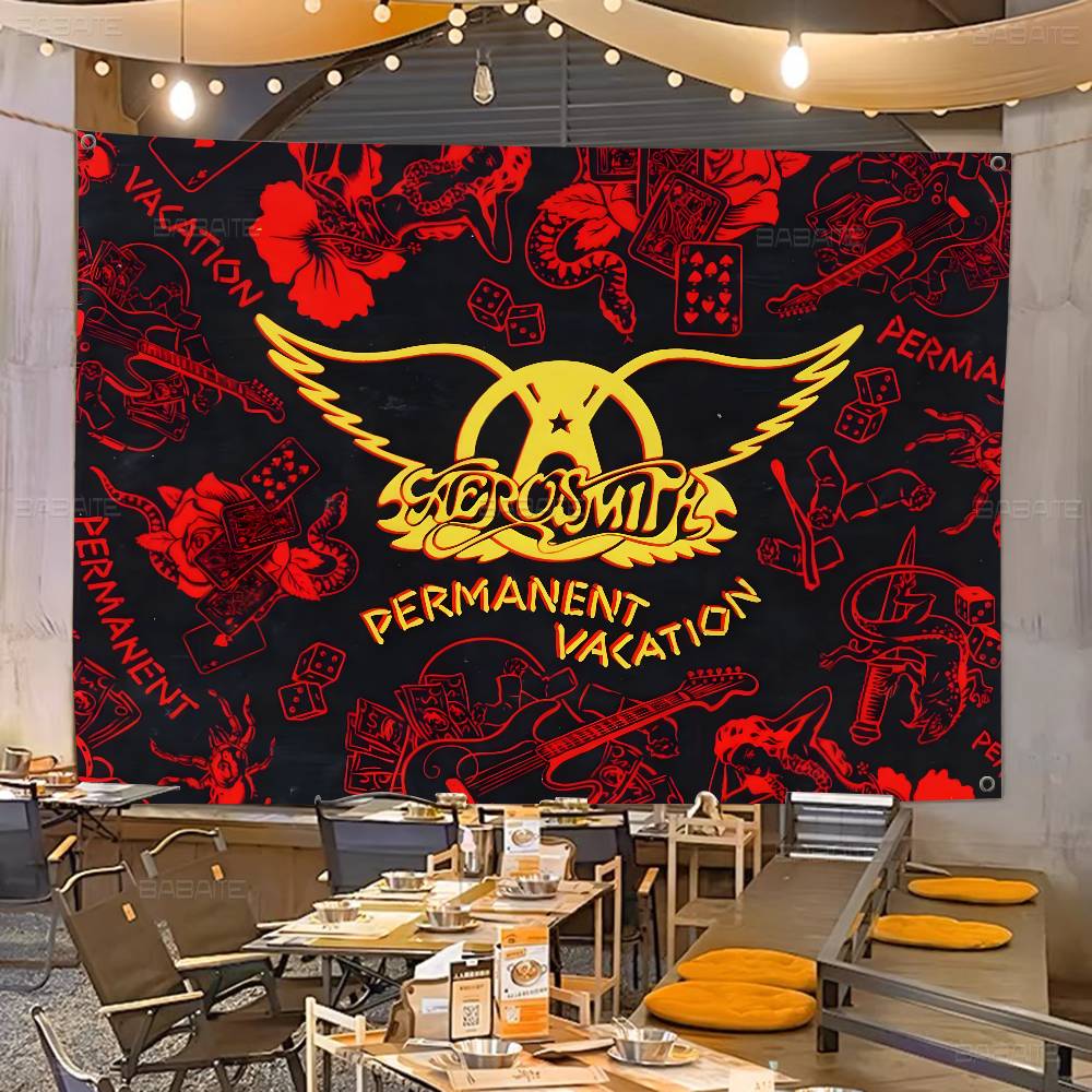Commercial Printing Company - Klassische Rockband A-Aerosmith Hochwertig Bedruckte Werbeflagge