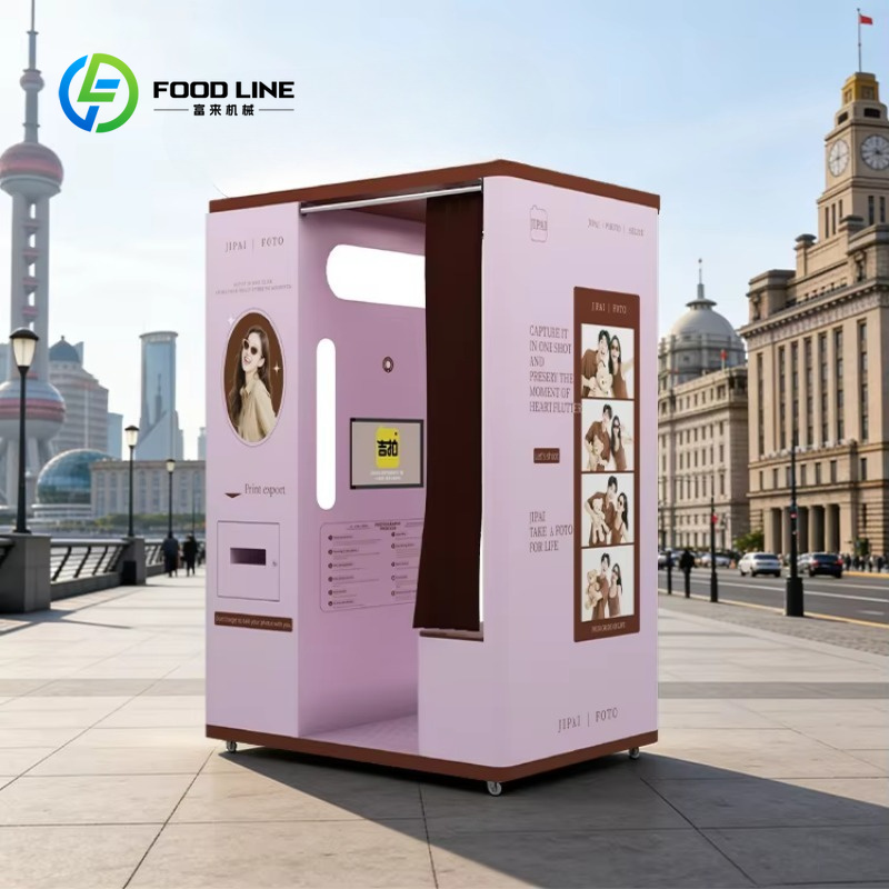 Commercial Photo Printing Kiosk - Maßgeschneiderte Selfie-Kabine mit automatischem Sofortfotodruck-Kiosk, Fabriklieferung