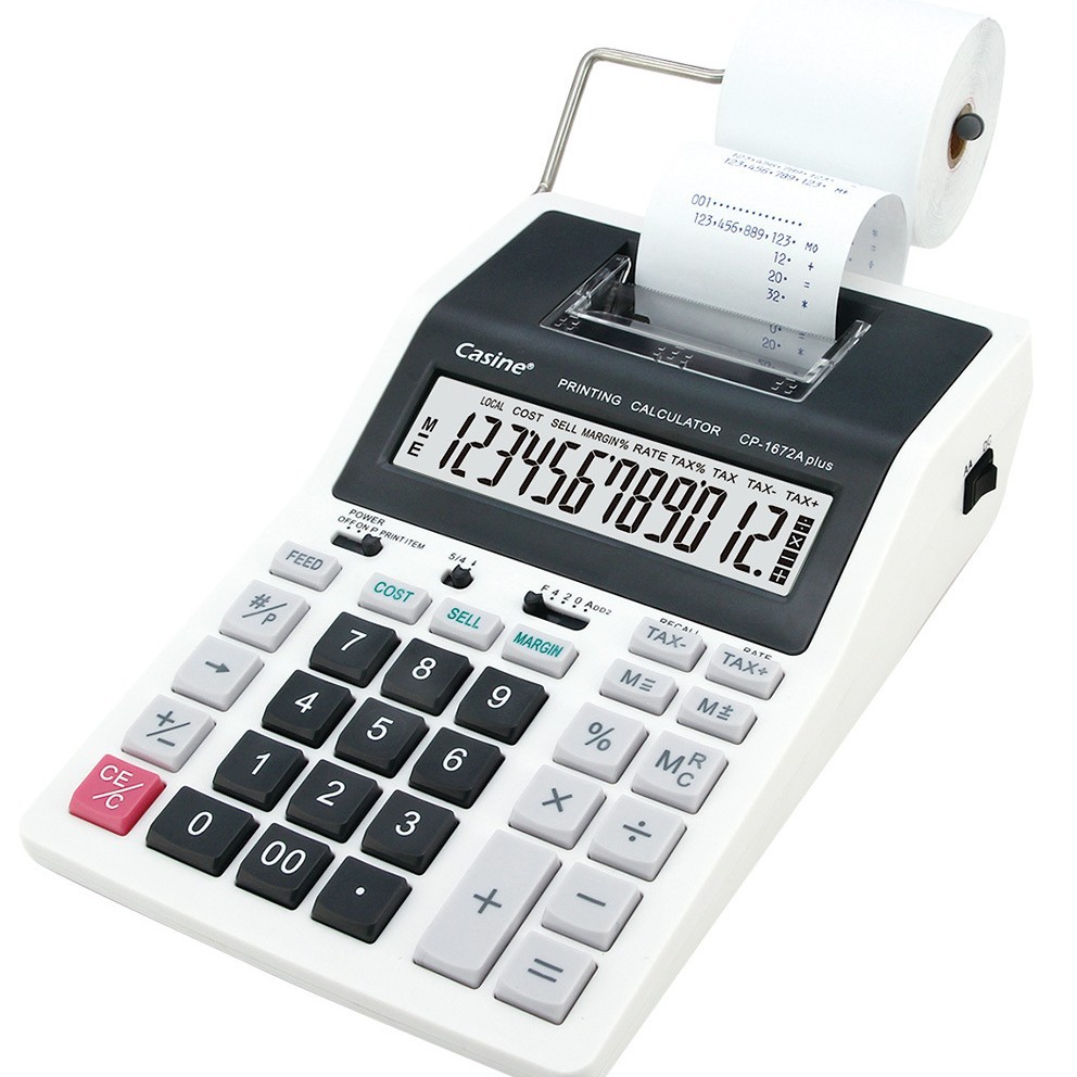 Commercial Printing Calculator - Casine Büro Finanz Monochrom-Druckrechner Bank Superleder