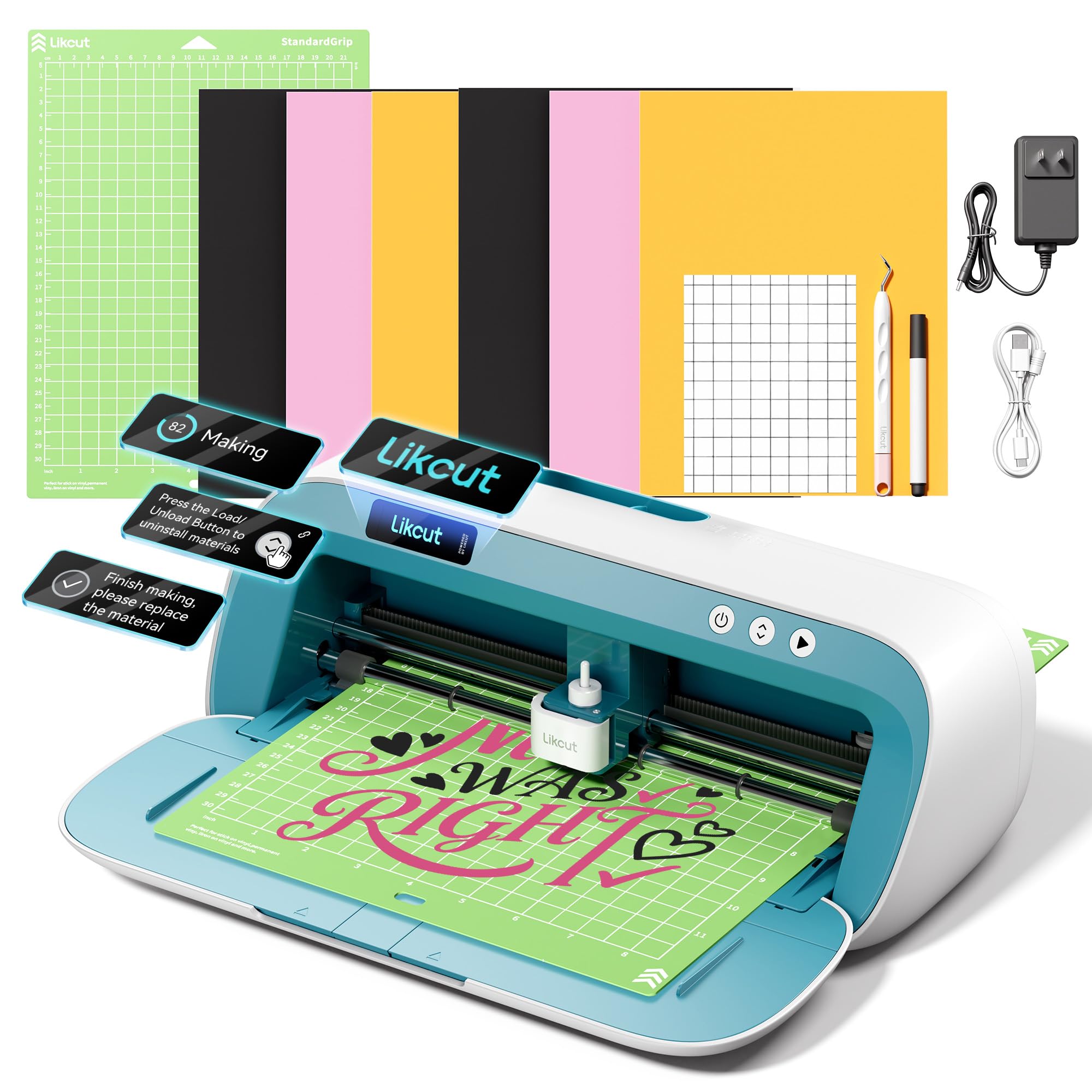 Vinyl Cutter Plotter - Likcut S41 Vinyl-Schneideplotter mit 0,2mm Präzision